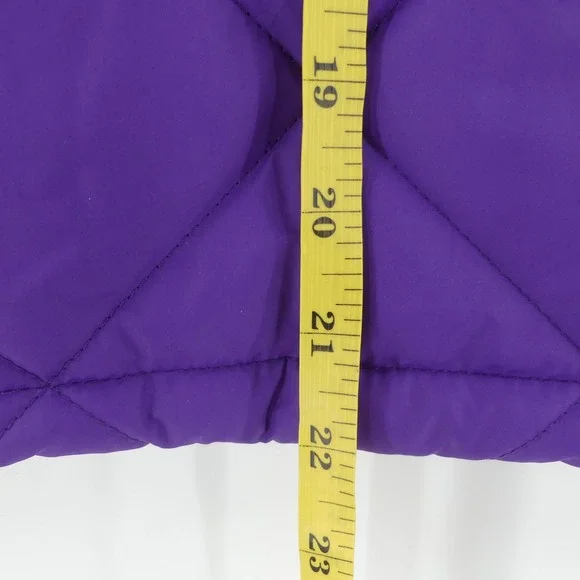 Lauren Ralph Lauren Purple Quilted Puffer Vest Full Zip Sleeveless Womens Small - Picture 8 of 10